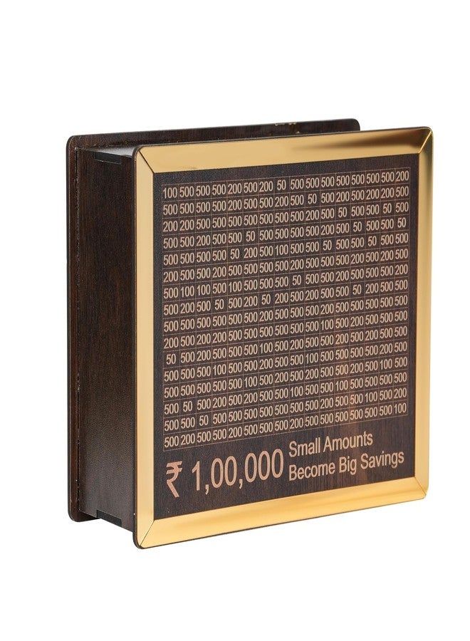 Campfire 4mm Wooden Ply Money Bank - Heavy Duty 4mm Ply Wood,Durable & Eco-Friendly, Perfect for Saving Coins, Kids & Adults, Ideal Gift for Home Decor and Financial Organization (Brown, Round) - Image 2